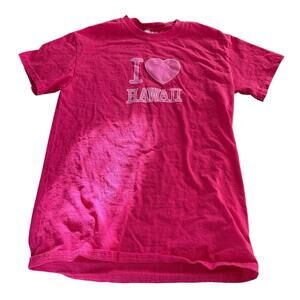 I Love Hawaii Short Sleeve Tee Shirt Size S Gildan Tag